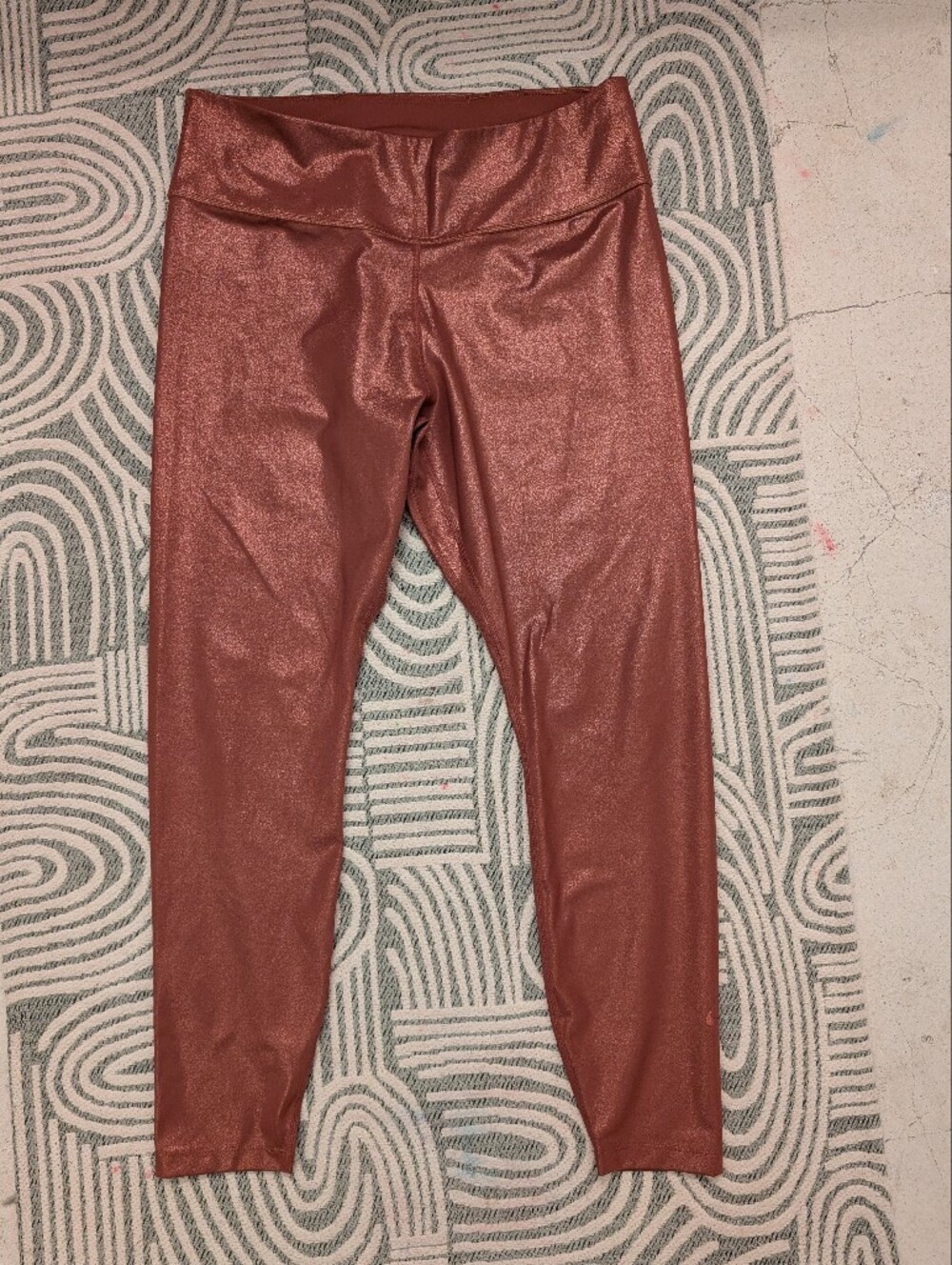 Nike Women's Dri-Fit Rose Gold Shimmery Leggings Size Large
